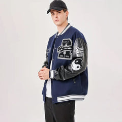 High Quality Custom Letter 2026 Winter Autumn Men's Leather Baseball Varsity Jackets
