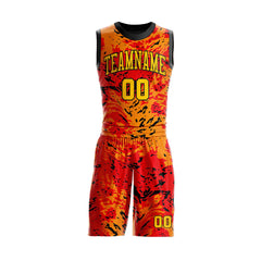 Sublimation Basketball Uniform Set Sleeveless Polyester Made Breathable
