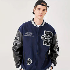 High Quality Custom Letter 2026 Winter Autumn Men's Leather Baseball Varsity Jackets