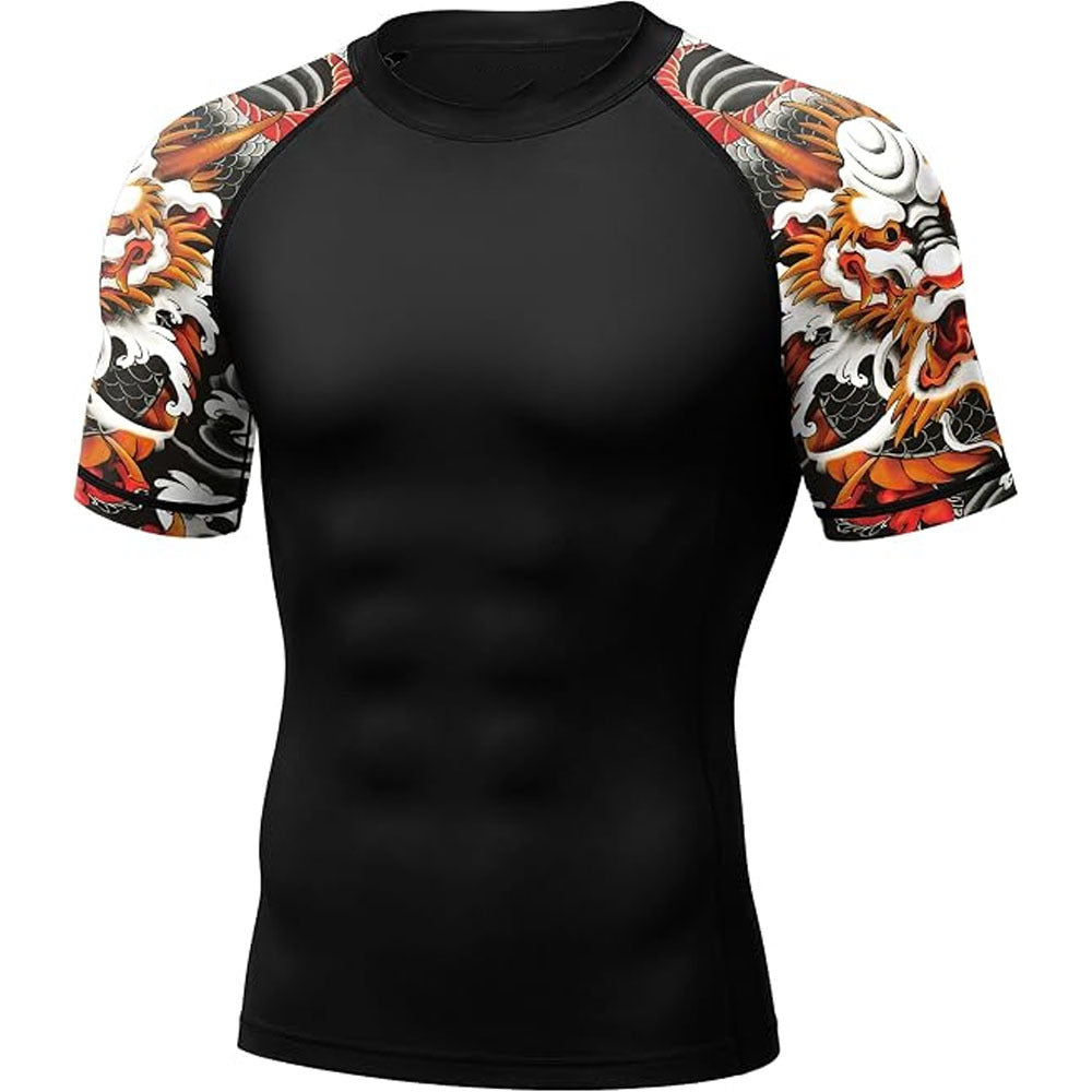 Wholesale Rash Guard Men Custom Sublimation Compression Shirt Quick Dry