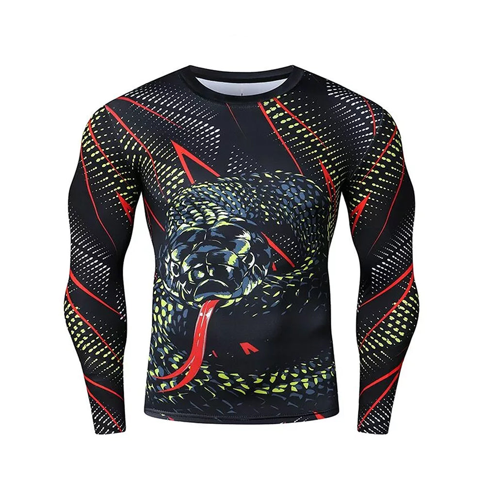 Customized Sublimation Men's Fitness Compression Rash Guards Full Sleeves