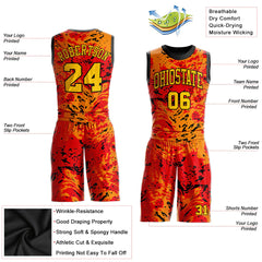 Sublimation Basketball Uniform Set Sleeveless Polyester Made Breathable