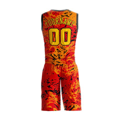Sublimation Basketball Uniform Set Sleeveless Polyester Made Breathable