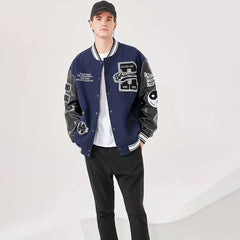 High Quality Custom Letter 2026 Winter Autumn Men's Leather Baseball Varsity Jackets