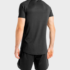 High Elastic Men Fitness Short Sleeve Sports t Shirt Quick-dry Gym Active Wear