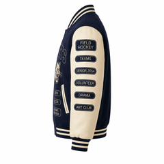 Street Style Printed Breathable Woven Stand Collar Winter Women Varsity Jacket