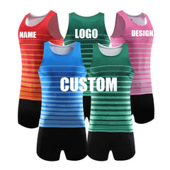 Digital Printing Sleeveless Compression Track & Field Race Wear