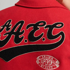 Letterman Jacket Blue Cashmere Wool Body & Pink Real Leather Sleeves Black Varsity Jacket