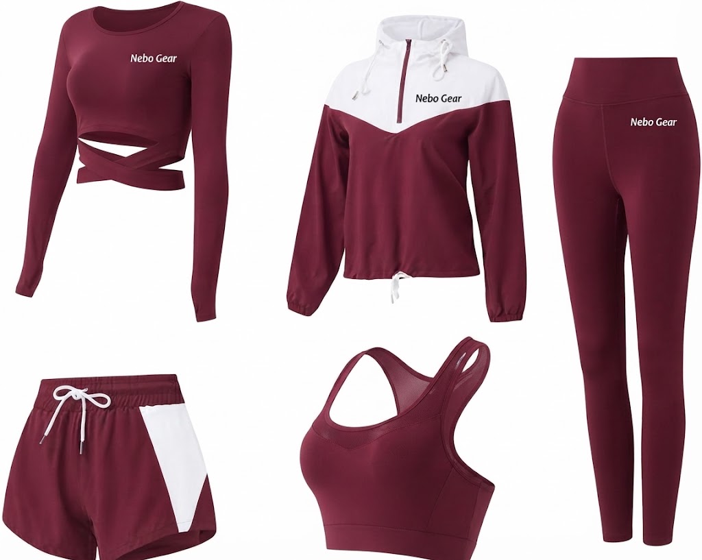 Custom Gym Fitness Yoga Sets 5 Piece Sports Yoga Suit Fitness Active Wear Set
