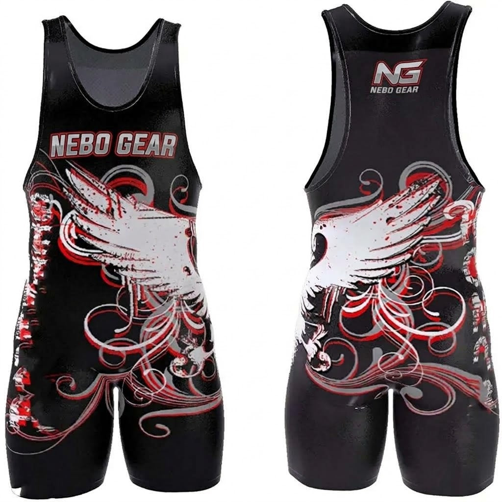 New Arrival Men's Wrestling Singlet Custom Logo High Quality 100% Polyester