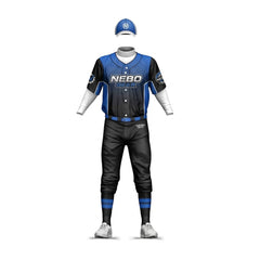 Softball Baseball Uniforms Customized Breathable 100% Polyester Crew Neck