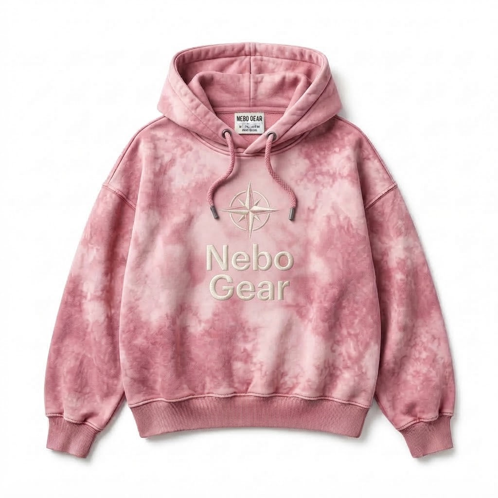 2026 New Arrival Men Clothing Oversize Tie Dye Hoodies Plus sized Solid color