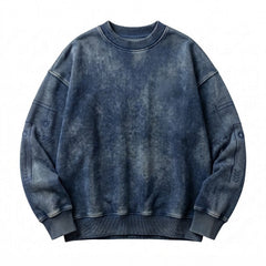 Crewneck Knitted Polyester/Cotton Streetwear Sweatshirts