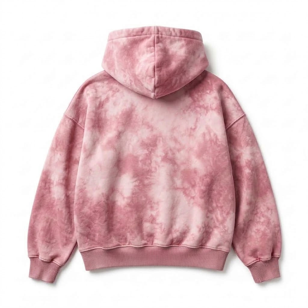 2026 New Arrival Men Clothing Oversize Tie Dye Hoodies Plus sized Solid color