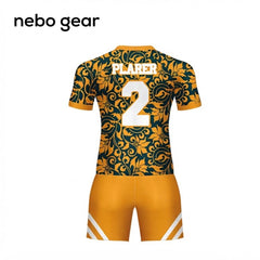 High Quality Customized Rugby Uniform Yellow Jersey Uniform